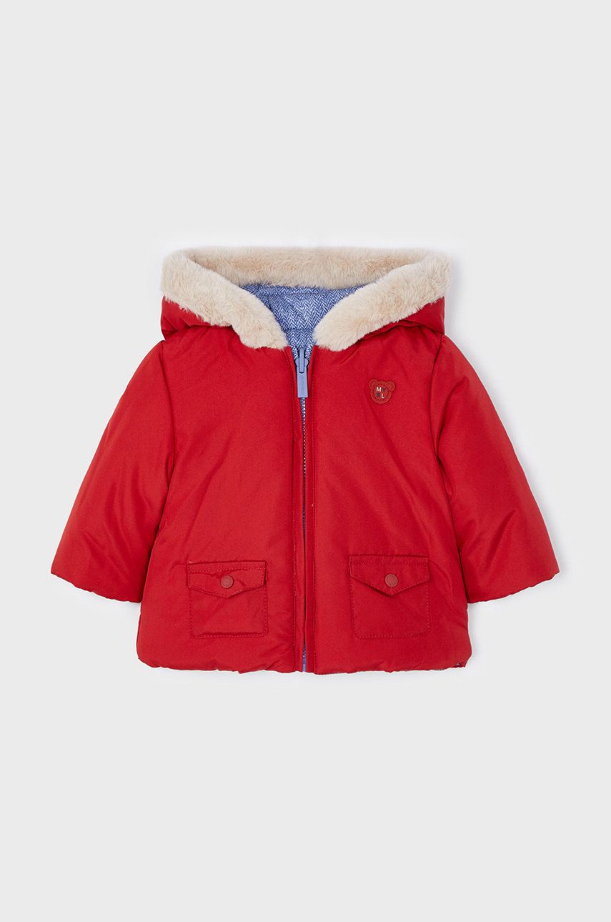 Mayoral Newborn geaca reversibila pentru copii culoarea rosu Mayoral Newborn geaca reversibila pentru copii culoarea rosu