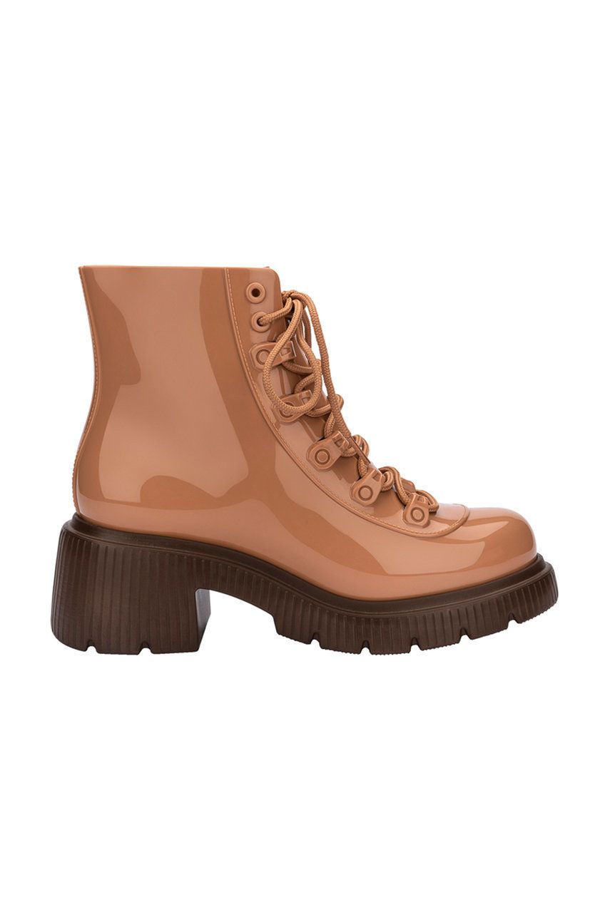 Melissa cizme Melissa Cosmo Boot Ad femei, culoarea maro, cu toc drept Melissa cizme Melissa Cosmo Boot Ad femei, culoarea maro, cu toc drept