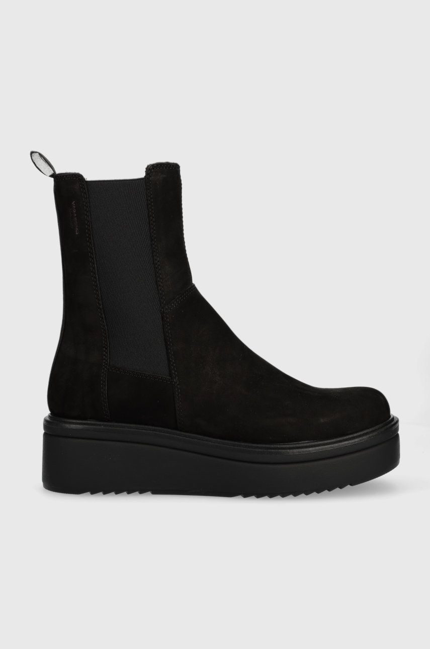 Vagabond Shoemakers ghete chelsea de piele Tara femei, culoarea negru, cu platforma Vagabond Shoemakers ghete chelsea de piele Tara femei, culoarea negru, cu platforma