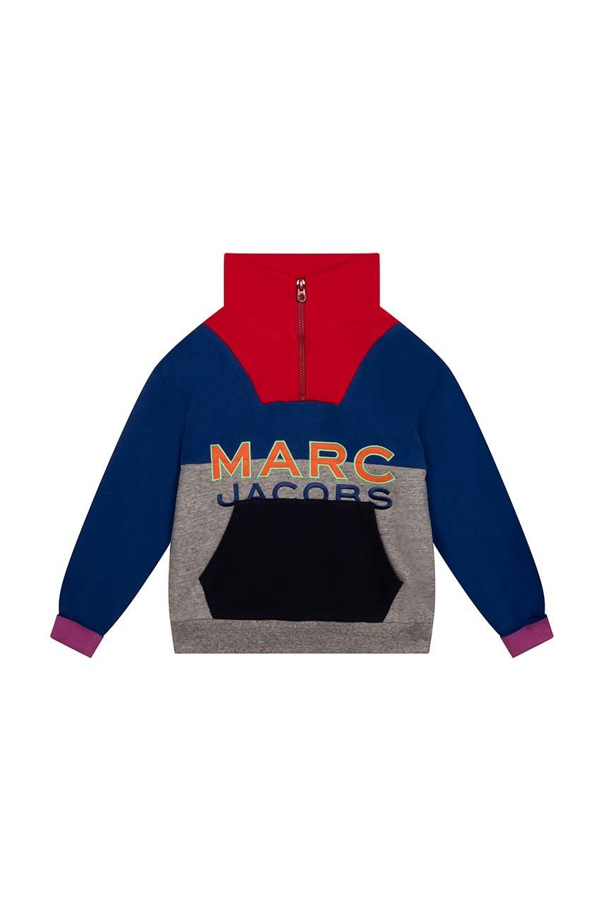Marc Jacobs hanorac de bumbac pentru copii culoarea albastru marin, modelator Marc Jacobs hanorac de bumbac pentru copii culoarea albastru marin, modelator