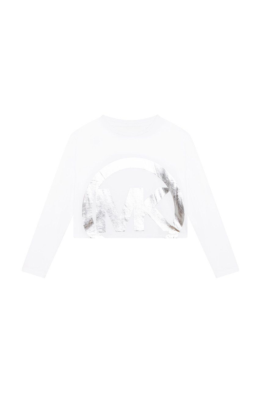 Michael Kors longsleeve din bumbac pentru copii culoarea alb Michael Kors longsleeve din bumbac pentru copii culoarea alb