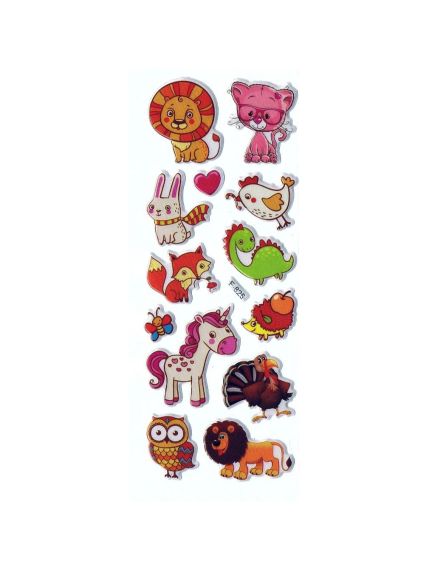 Stickere copii de perete animale 55 x 25 cm , 3D ,Diverse modele, Engros Stickere copii de perete animale 55 x 25 cm , 3D ,Diverse modele, Engros