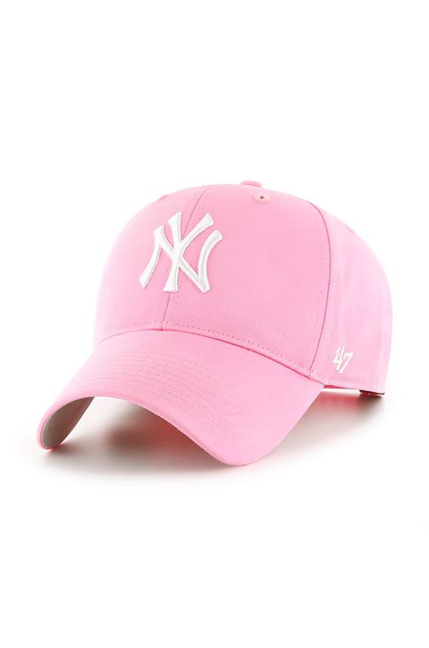 47brand sapca Mlb New York Yankees culoarea roz, cu imprimeu 47brand sapca Mlb New York Yankees culoarea roz, cu imprimeu