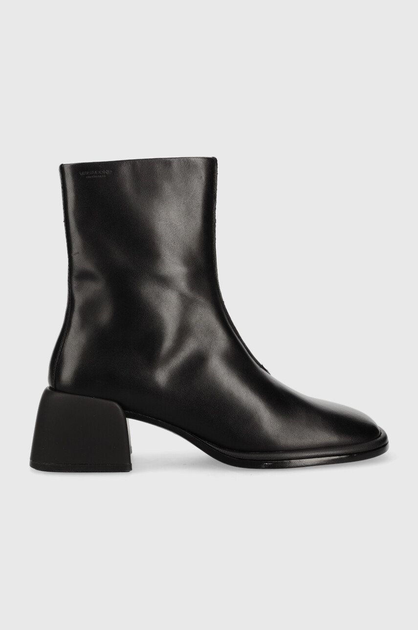 Vagabond Shoemakers cizme de piele Ansie femei, culoarea negru, cu toc drept Vagabond Shoemakers cizme de piele Ansie femei, culoarea negru, cu toc drept