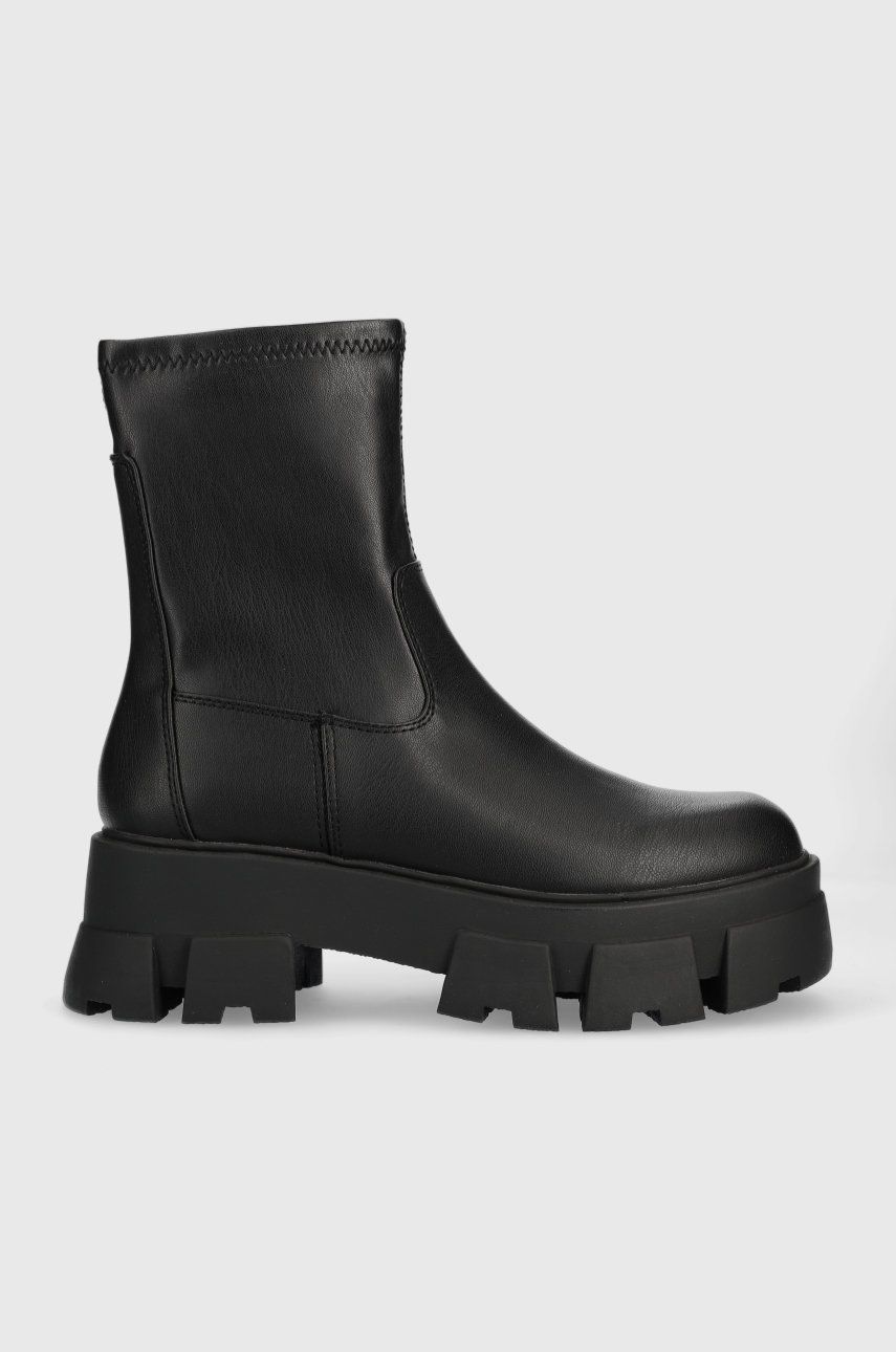 Aldo botine Grandsole femei, culoarea negru, cu toc drept Aldo botine Grandsole femei, culoarea negru, cu toc drept