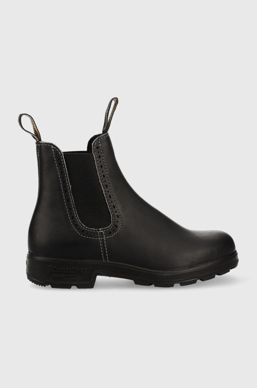 Blundstone ghete chelsea de piele 1448 femei, culoarea negru, cu toc plat Blundstone ghete chelsea de piele 1448 femei, culoarea negru, cu toc plat