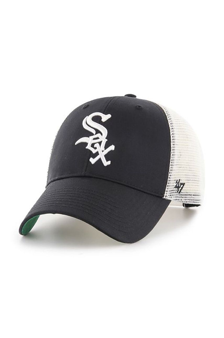 47brand șapcă MLB Chicago White Sox culoarea negru, cu imprimeu B-BRANS06CTP-BK 47brand șapcă MLB Chicago White Sox culoarea negru, cu imprimeu B-BRANS06CTP-BK