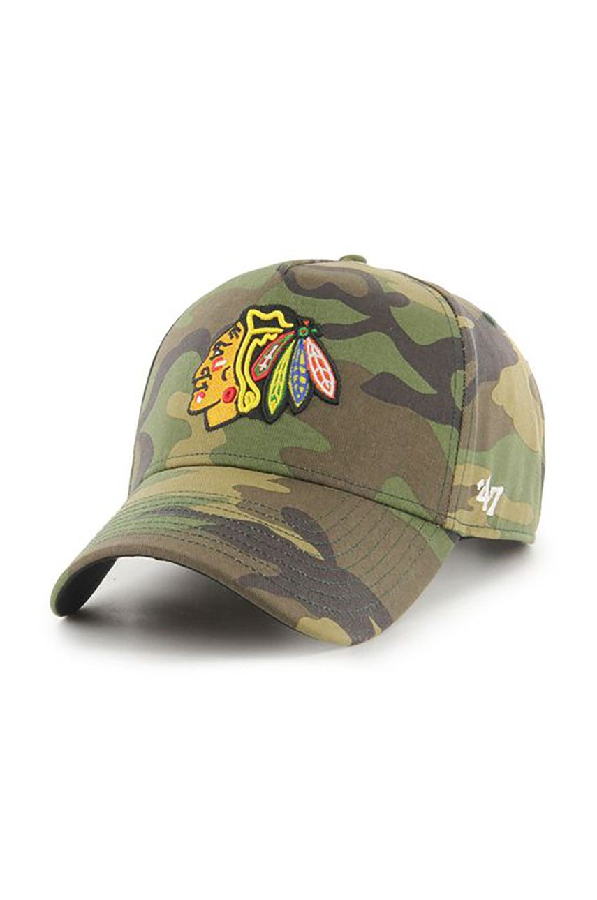 47brand șapcă NHL Chicago Blackhawks culoarea bej, cu model H-GRVSP04CNP-CMB 47brand șapcă NHL Chicago Blackhawks culoarea bej, cu model H-GRVSP04CNP-CMB