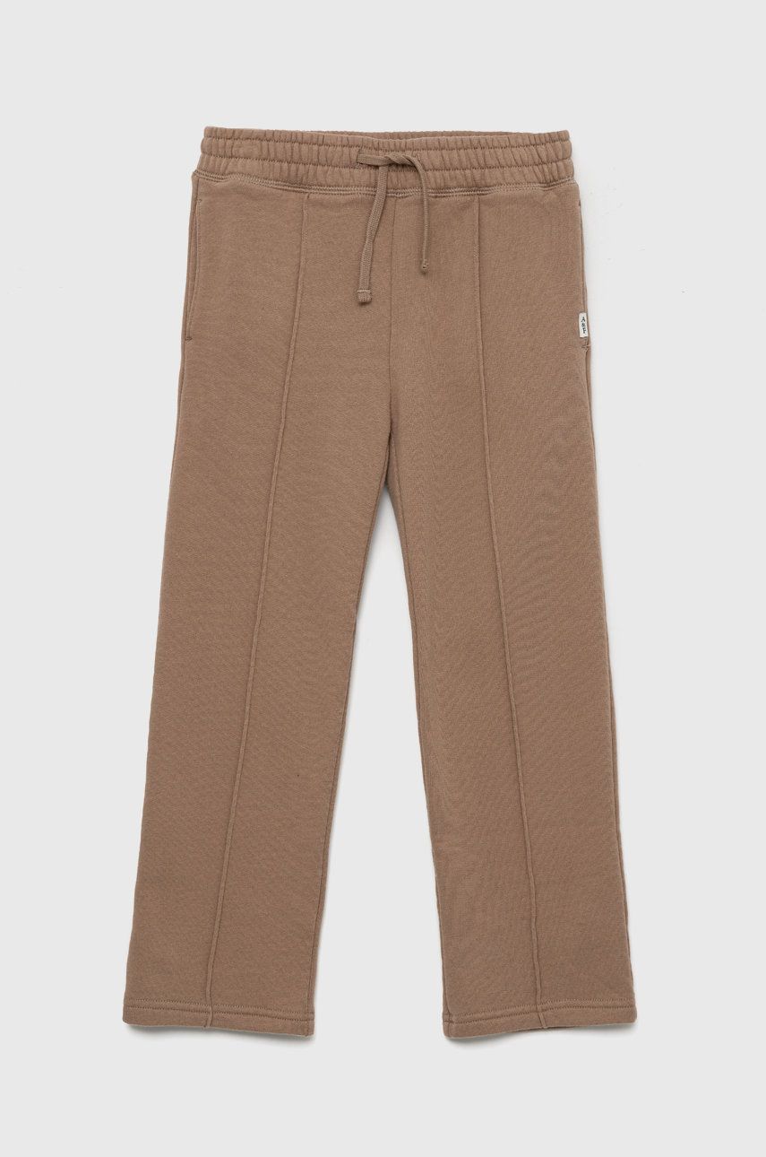 Abercrombie & Fitch pantaloni de trening pentru copii culoarea bej, neted Abercrombie & Fitch pantaloni de trening pentru copii culoarea bej, neted