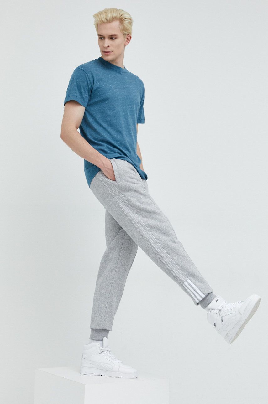 Abercrombie & Fitch tricou barbati, culoarea turcoaz, melanj Abercrombie & Fitch tricou barbati, culoarea turcoaz, melanj
