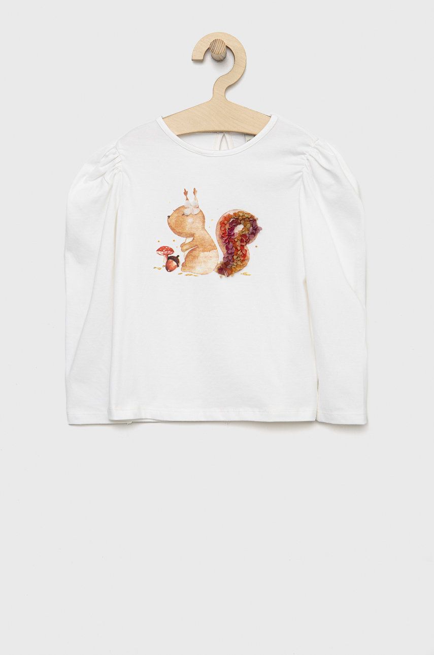 Birba&Trybeyond longsleeve din bumbac pentru bebeluși culoarea alb Birba&Trybeyond longsleeve din bumbac pentru bebeluși culoarea alb