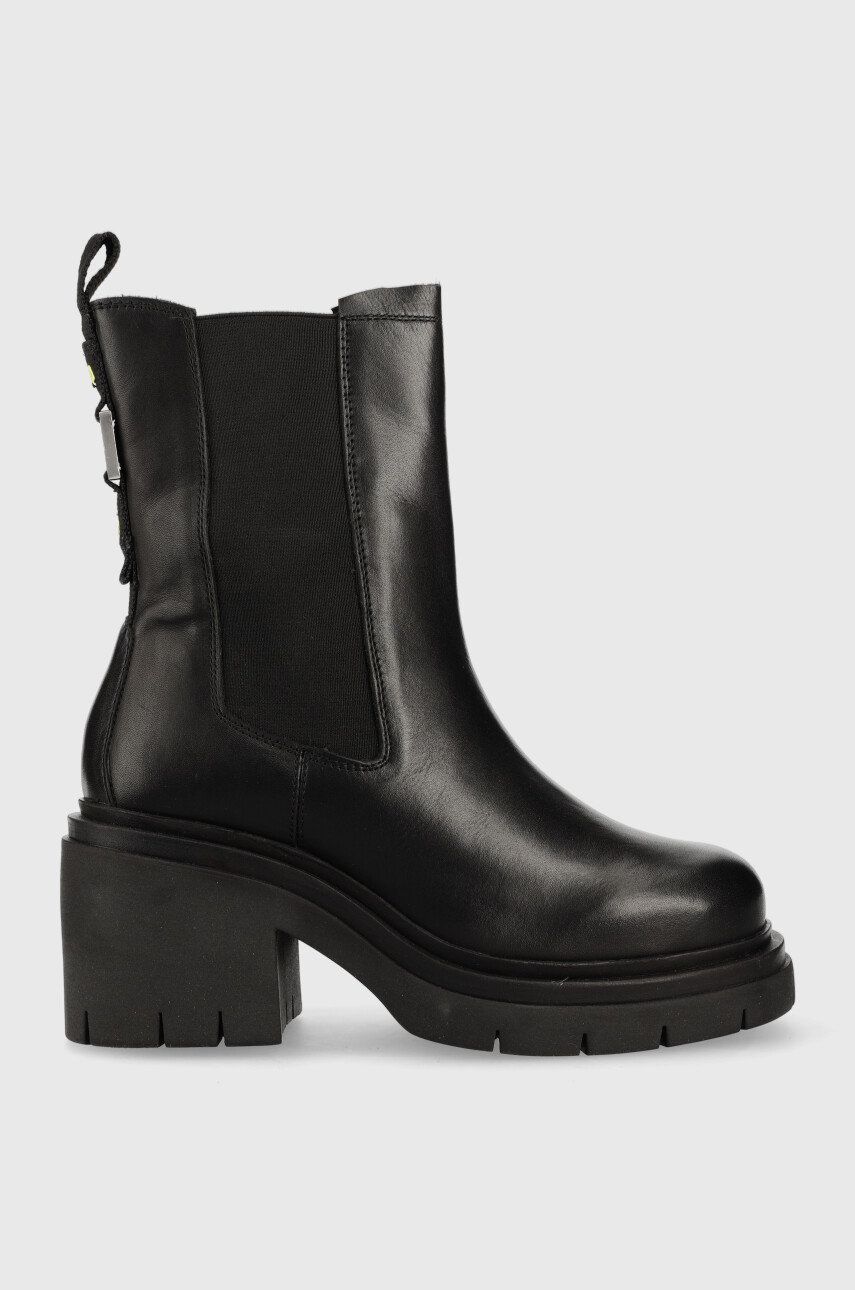 Blauer cizme Zenda femei, culoarea negru, cu toc drept Blauer cizme Zenda femei, culoarea negru, cu toc drept