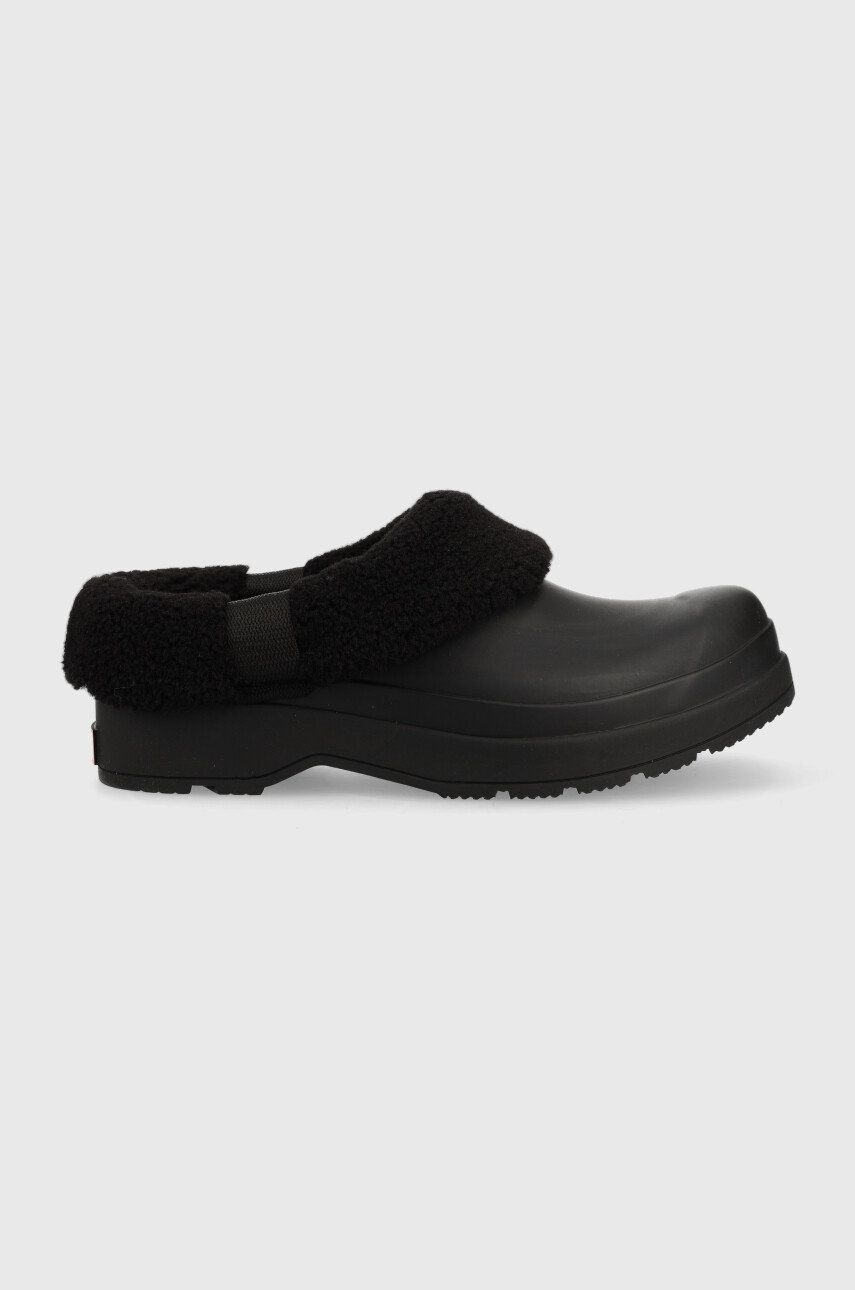Hunter papuci de casa Play Insulatd Clog barbati, culoarea negru Hunter papuci de casa Play Insulatd Clog barbati, culoarea negru