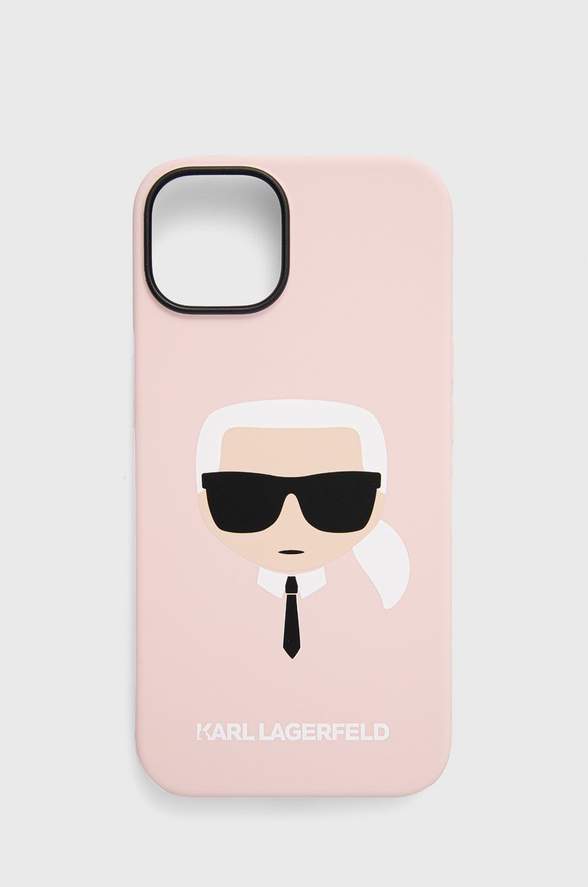 Karl Lagerfeld husa pentru telefon iPhone 14 6,1" culoarea roz Karl Lagerfeld husa pentru telefon iPhone 14 6,1" culoarea roz