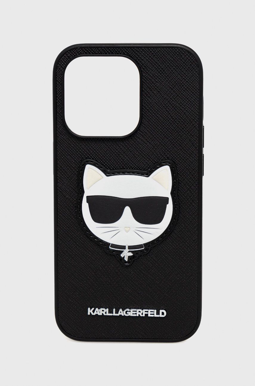 Karl Lagerfeld husa pentru telefon iPhone 14 Pro 6,1" culoarea negru Karl Lagerfeld husa pentru telefon iPhone 14 Pro 6,1" culoarea negru
