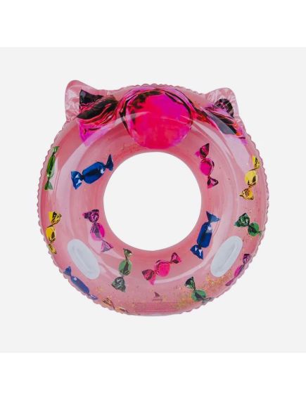 Colac cu manere, model Sweet Candy cu Urechi, Roz, 100cm, en-gros Colac cu manere, model Sweet Candy cu Urechi, Roz, 100cm, en-gros