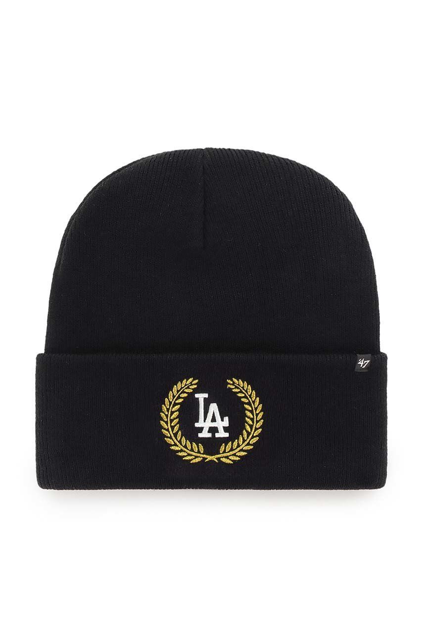47brand șapcă din amestec de lână Mlb Los Angeles Dodgers culoarea negru, 47brand șapcă din amestec de lână Mlb Los Angeles Dodgers culoarea negru,