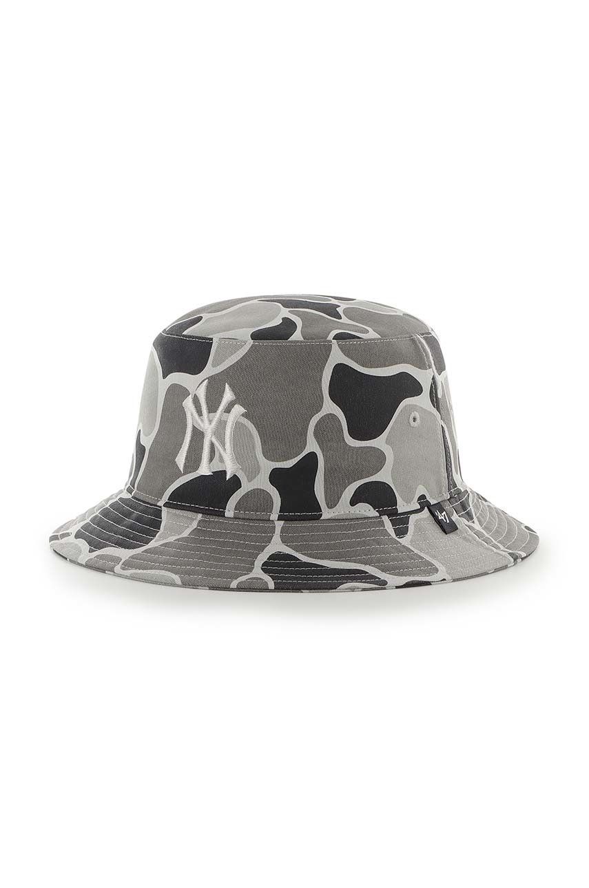47brand palarie din bumbac Mlb New York Yankees culoarea gri, bumbac 47brand palarie din bumbac Mlb New York Yankees culoarea gri, bumbac