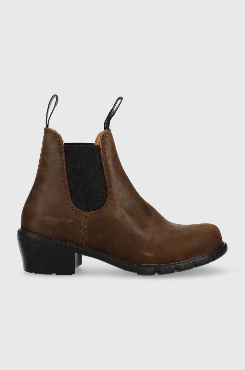 Blundstone ghete chelsea de piele 1673 femei, culoarea maro, cu toc drept Blundstone ghete chelsea de piele 1673 femei, culoarea maro, cu toc drept