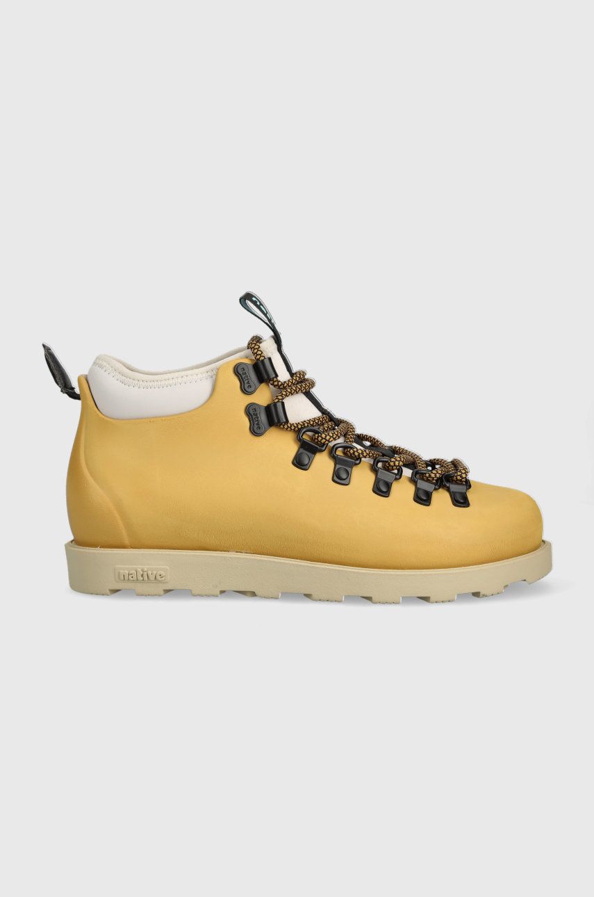 Native pantofi Fitsimmons femei, culoarea bej, cu toc plat, izolare usoara Native pantofi Fitsimmons femei, culoarea bej, cu toc plat, izolare usoara