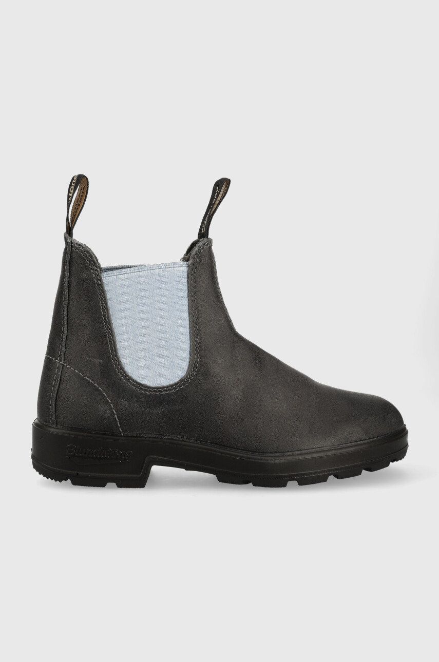 Blundstone botine din piele intoarsa 2209 femei, culoarea gri, cu toc plat, izolat Blundstone botine din piele intoarsa 2209 femei, culoarea gri, cu toc plat, izolat
