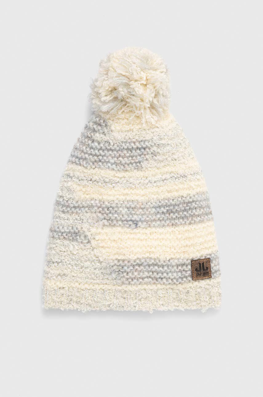 Jail Jam caciula din amestec de lana Gateshead culoarea bej, din tricot gros Jail Jam caciula din amestec de lana Gateshead culoarea bej, din tricot gros
