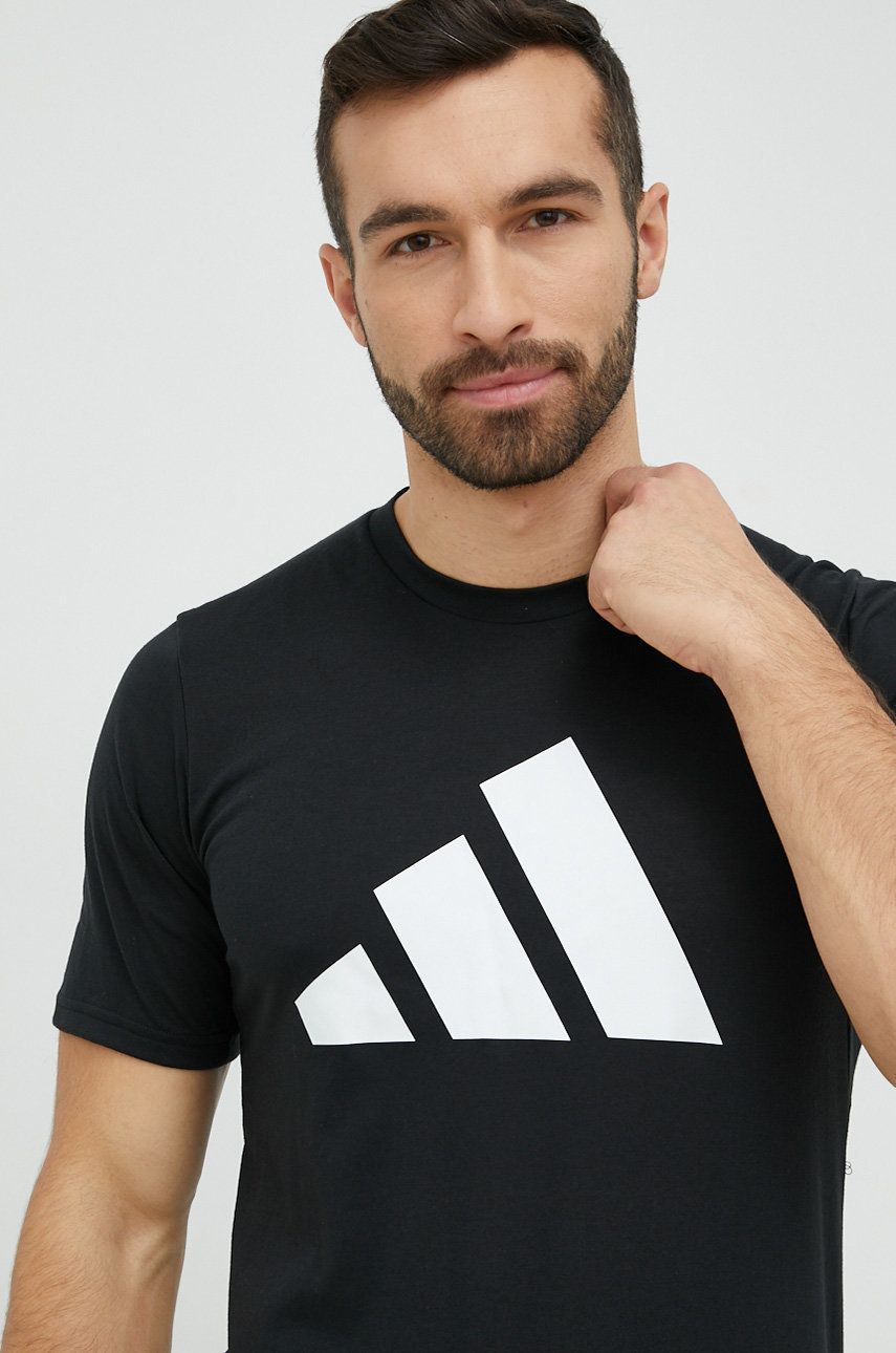 adidas Performance tricou de antrenament culoarea negru, cu imprimeu IB8273 adidas Performance tricou de antrenament culoarea negru, cu imprimeu IB8273