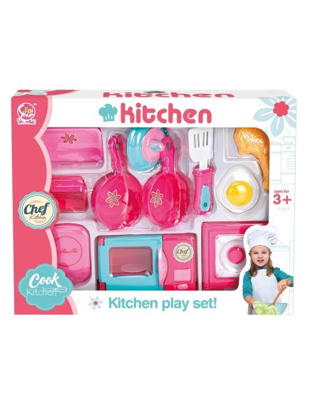 Set de bucatarie cu electrocasnice cu sunete si lumini, ustensile de gatit si alimente, multicolor, +3ani, en-gros Set de bucatarie cu electrocasnice cu sunete si lumini, ustensile de gatit si alimente, multicolor, +3ani, en-gros