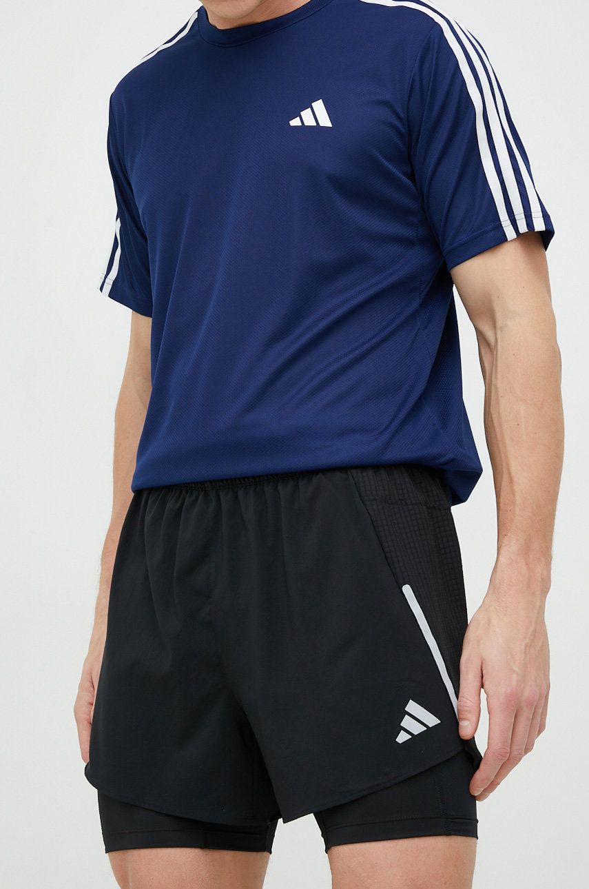 Adidas Performance pantaloni scurți de alergare Designed for Running barbati, culoarea negru Adidas Performance pantaloni scurți de alergare Designed for Running barbati, culoarea negru