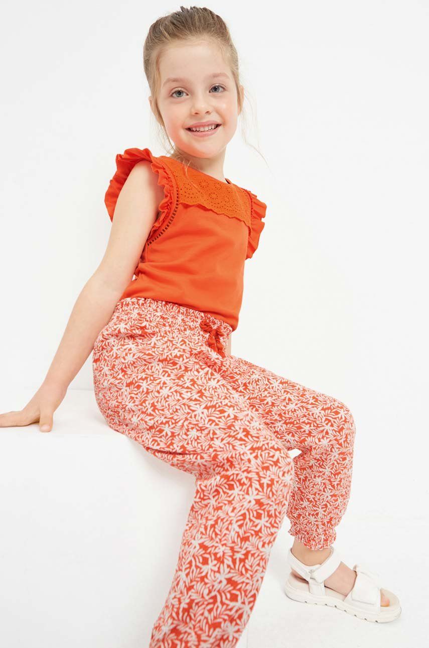Mayoral pantaloni de bumbac pentru copii culoarea portocaliu, modelator Mayoral pantaloni de bumbac pentru copii culoarea portocaliu, modelator