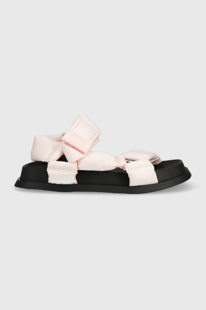 Tommy Jeans sandale NEW SANDAL WMNS femei, culoarea roz, EN0EN02135 Tommy Jeans sandale NEW SANDAL WMNS femei, culoarea roz, EN0EN02135