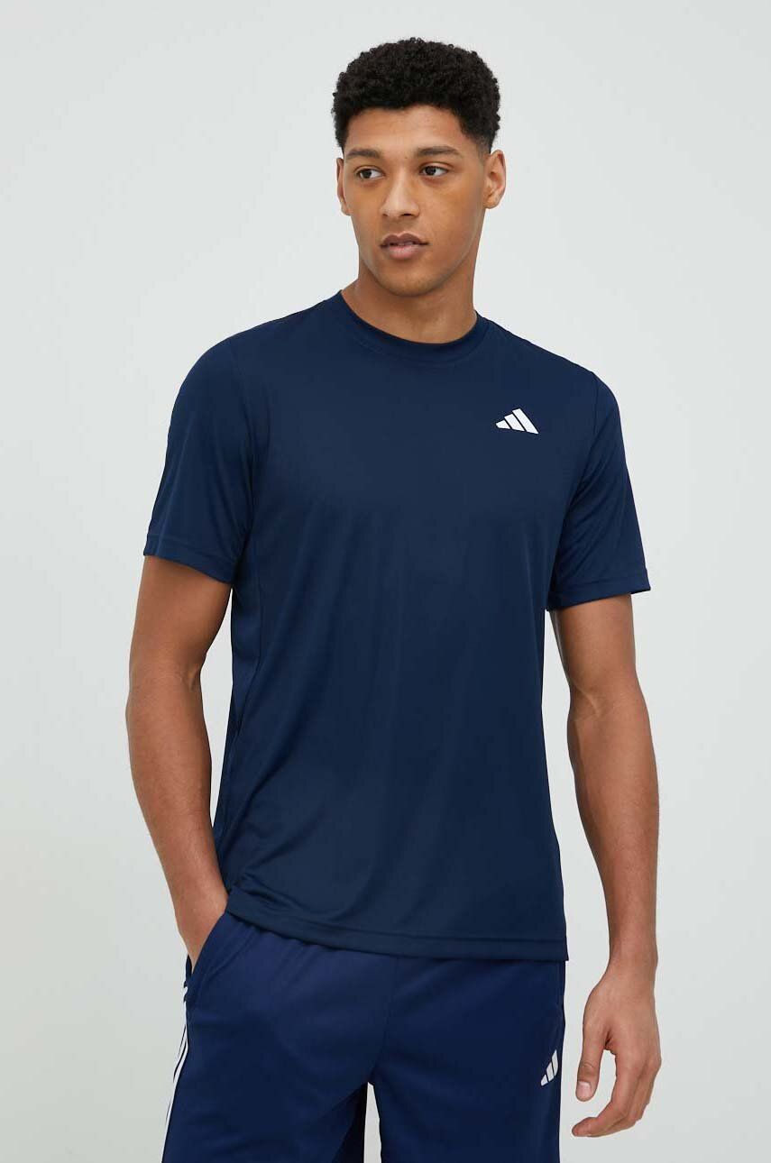 adidas Performance tricou de antrenament Club culoarea albastru marin, neted adidas Performance tricou de antrenament Club culoarea albastru marin, neted