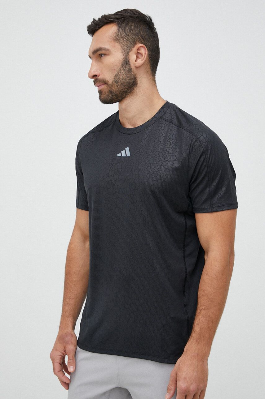 adidas Performance tricou de antrenament culoarea negru, modelator adidas Performance tricou de antrenament culoarea negru, modelator