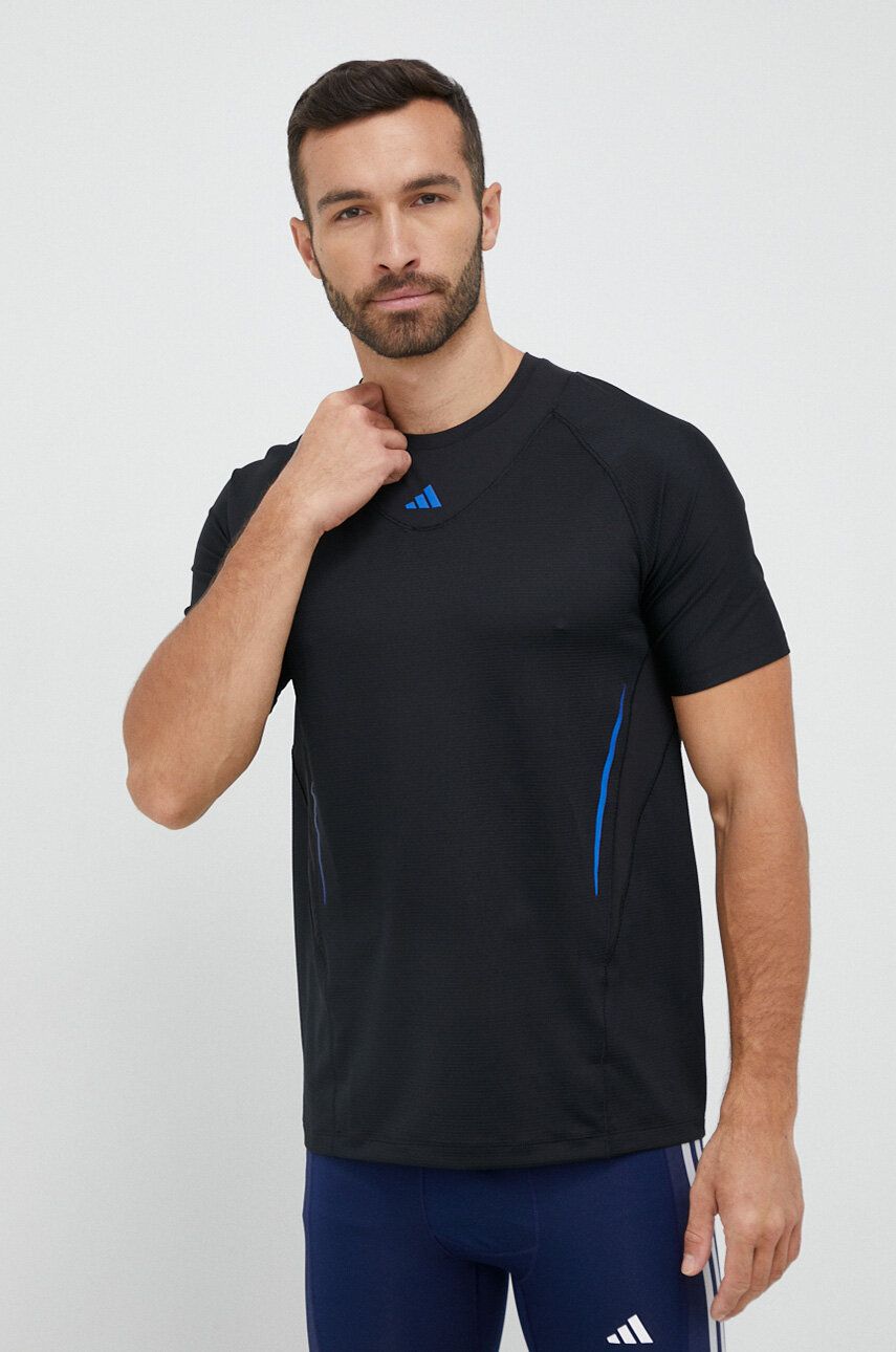adidas Performance tricou de antrenament HIIT Elevated Training culoarea negru, cu imprimeu adidas Performance tricou de antrenament HIIT Elevated Training culoarea negru, cu imprimeu