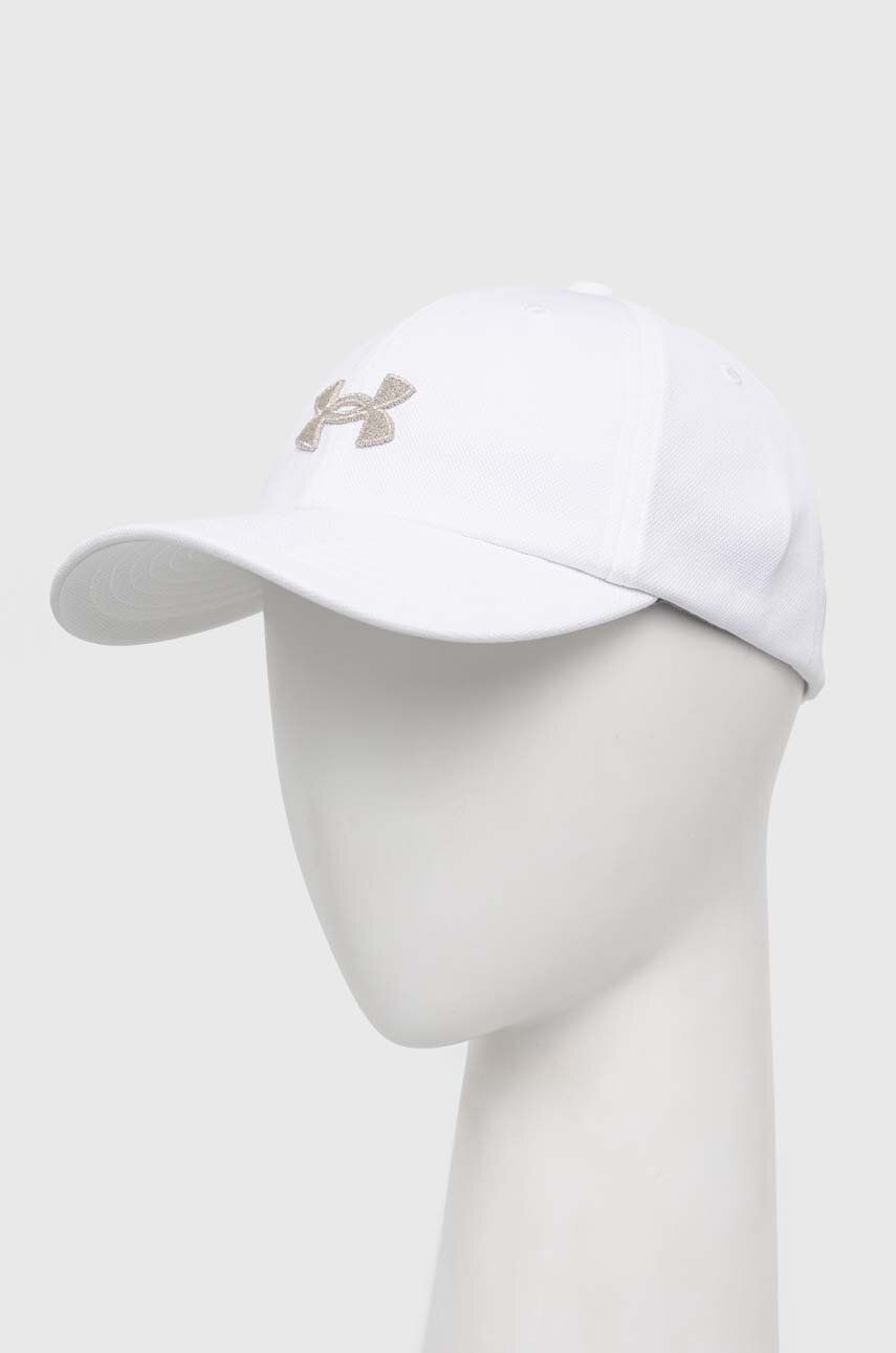 Under Armour șapcă de baseball pentru copii culoarea alb, cu imprimeu Under Armour șapcă de baseball pentru copii culoarea alb, cu imprimeu