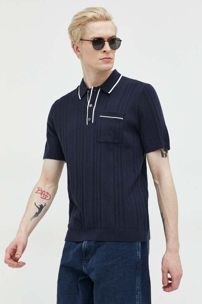 Abercrombie & Fitch pulover barbati, culoarea albastru marin Abercrombie & Fitch pulover barbati, culoarea albastru marin