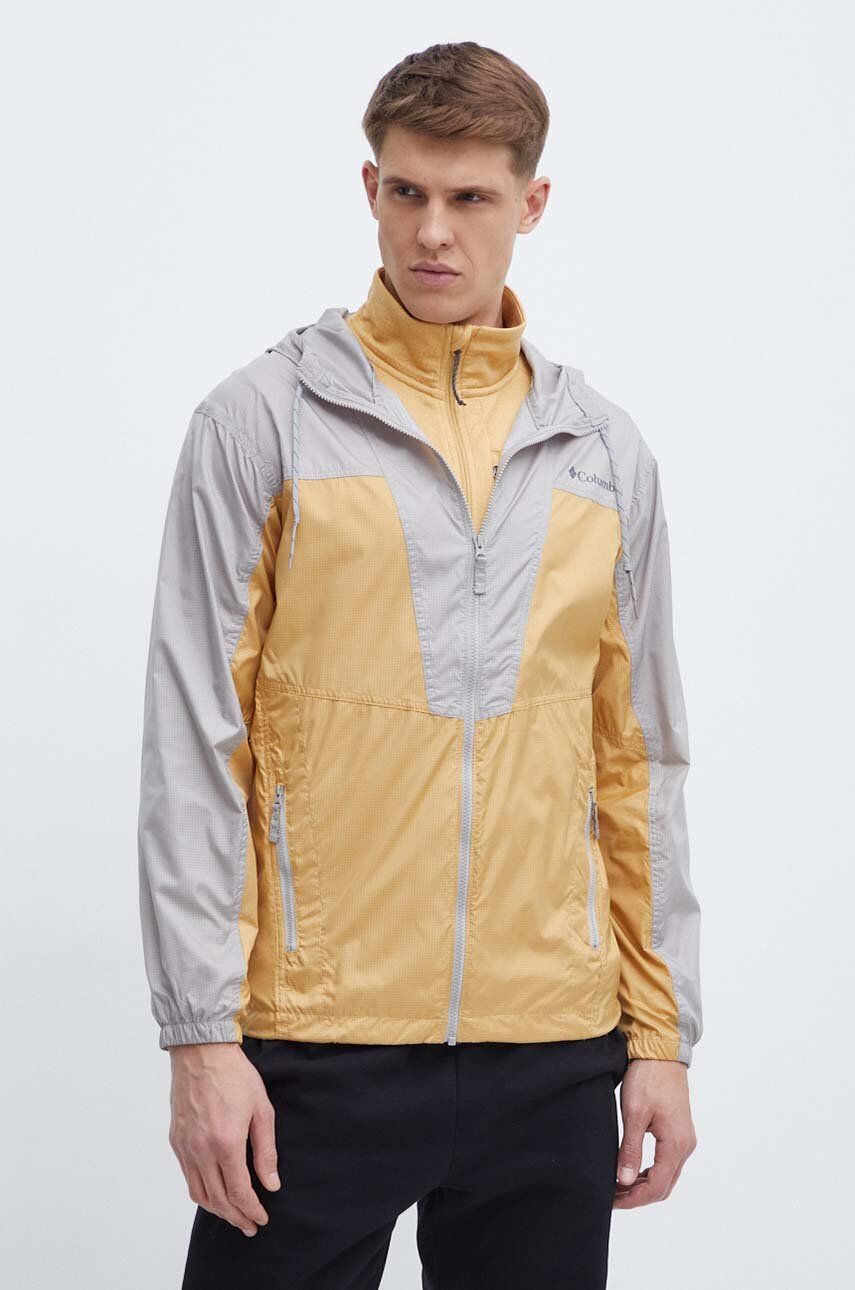 Columbia geacă Trail Traveler bărbați, culoarea galben, de tranziție 2036873 Columbia geacă Trail Traveler bărbați, culoarea galben, de tranziție 2036873