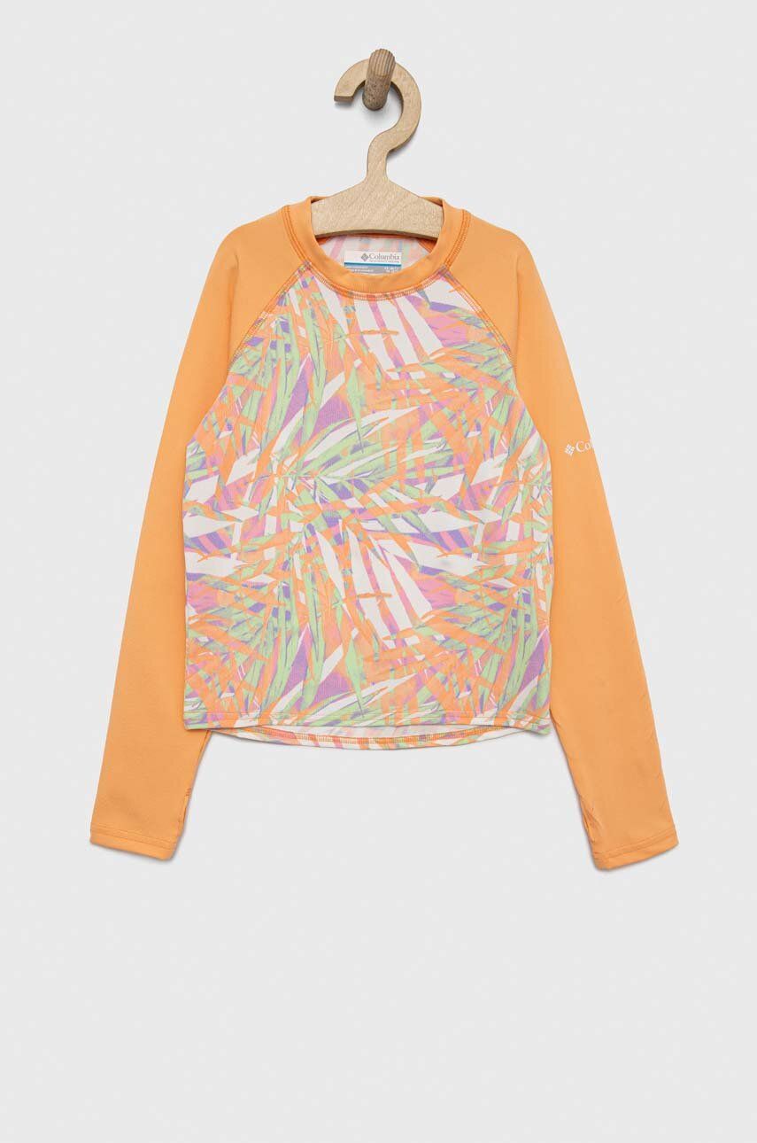 Columbia longsleeve de baie pentru copii Sandy Shores Printed LS Sunguard culoarea portocaliu Columbia longsleeve de baie pentru copii Sandy Shores Printed LS Sunguard culoarea portocaliu