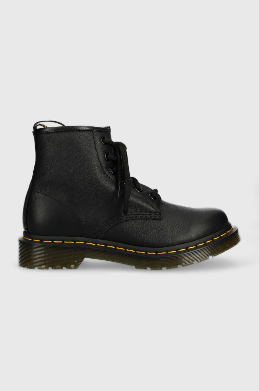 Dr. Martens bocanci de piele 101 femei, culoarea negru, cu platformă DM30700001 Dr. Martens bocanci de piele 101 femei, culoarea negru, cu platformă DM30700001