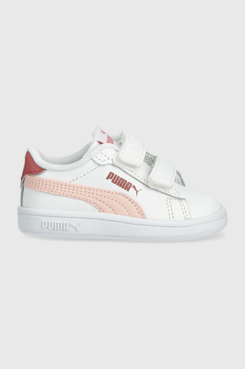 Puma sneakers pentru copii Puma Smash 3.0 L V Inf culoarea alb Puma sneakers pentru copii Puma Smash 3.0 L V Inf culoarea alb