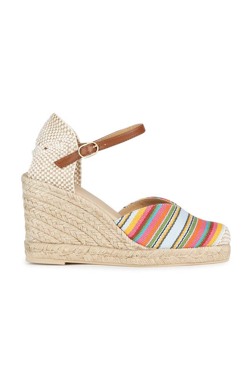 Geox espadrile D GELSA culoarea bej, toc pana, D35TPA 01143 C0G5F Geox espadrile D GELSA culoarea bej, toc pana, D35TPA 01143 C0G5F