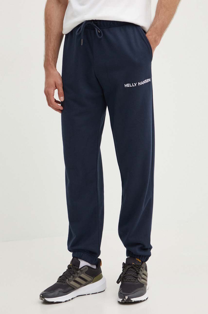 Helly Hansen pantaloni de trening culoarea bleumarin, uni 53926-992 Helly Hansen pantaloni de trening culoarea bleumarin, uni 53926-992