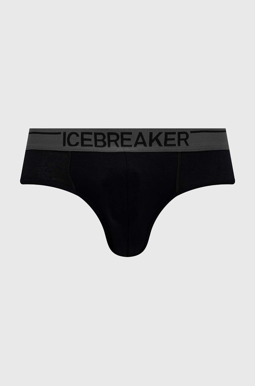 Icebreaker lenjerie functionala Merino Anatomica culoarea negru Icebreaker lenjerie functionala Merino Anatomica culoarea negru