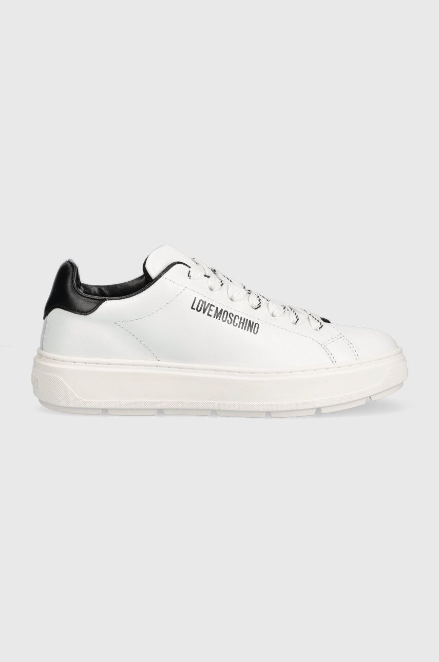 Love Moschino sneakers din piele Sneakerd Bold 40 culoarea alb, JA15374G1G Love Moschino sneakers din piele Sneakerd Bold 40 culoarea alb, JA15374G1G