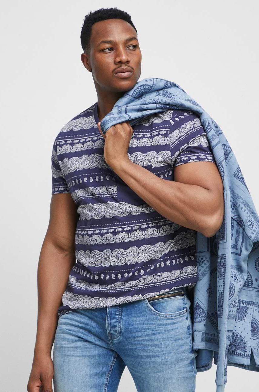 Medicine tricou din bumbac culoarea albastru marin, modelator Medicine tricou din bumbac culoarea albastru marin, modelator
