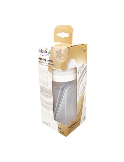 Biberon Engros, din polipropilena cu tetina din silicon anti-colici 240 ml Akuku A0107 Biberon Engros, din polipropilena cu tetina din silicon anti-colici 240 ml Akuku A0107