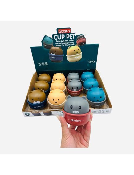 Jucarie CupPet, Ursulet, Press-up, multicolor, 8.5×8cm, +3ani, en-gros Jucarie CupPet, Ursulet, Press-up, multicolor, 8.5×8cm, +3ani, en-gros