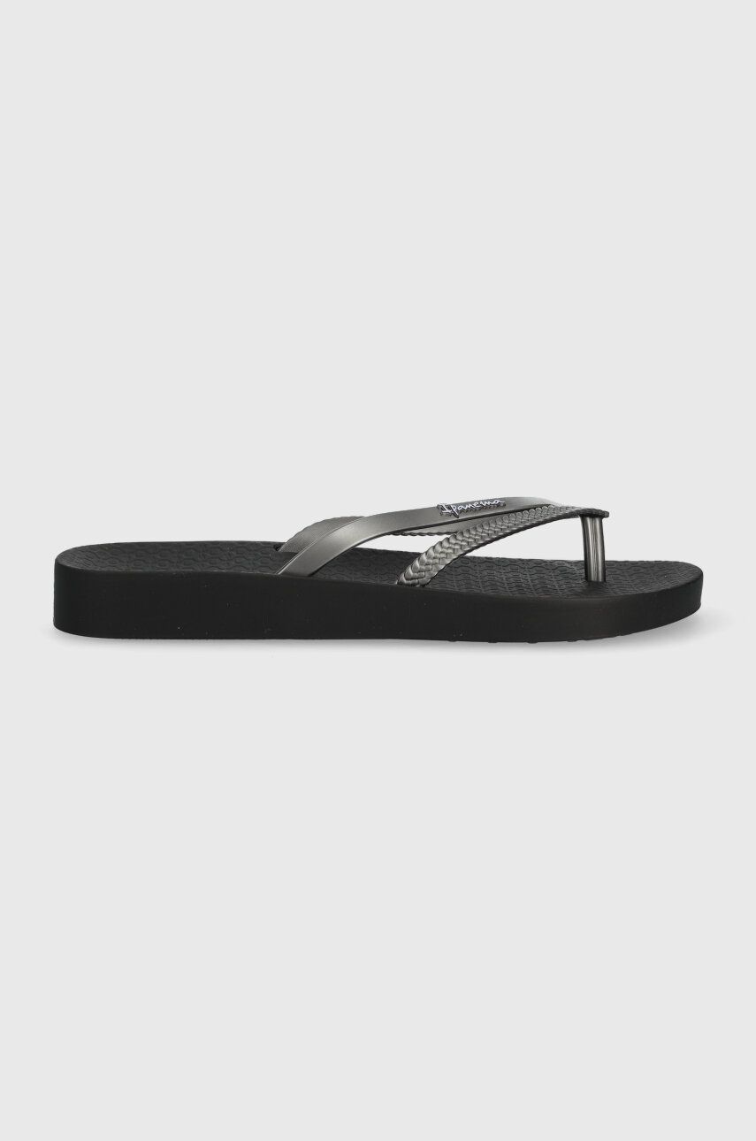 Ipanema slapi BOSSA SOFT V femei, culoarea negru, cu toc plat Ipanema slapi BOSSA SOFT V femei, culoarea negru, cu toc plat