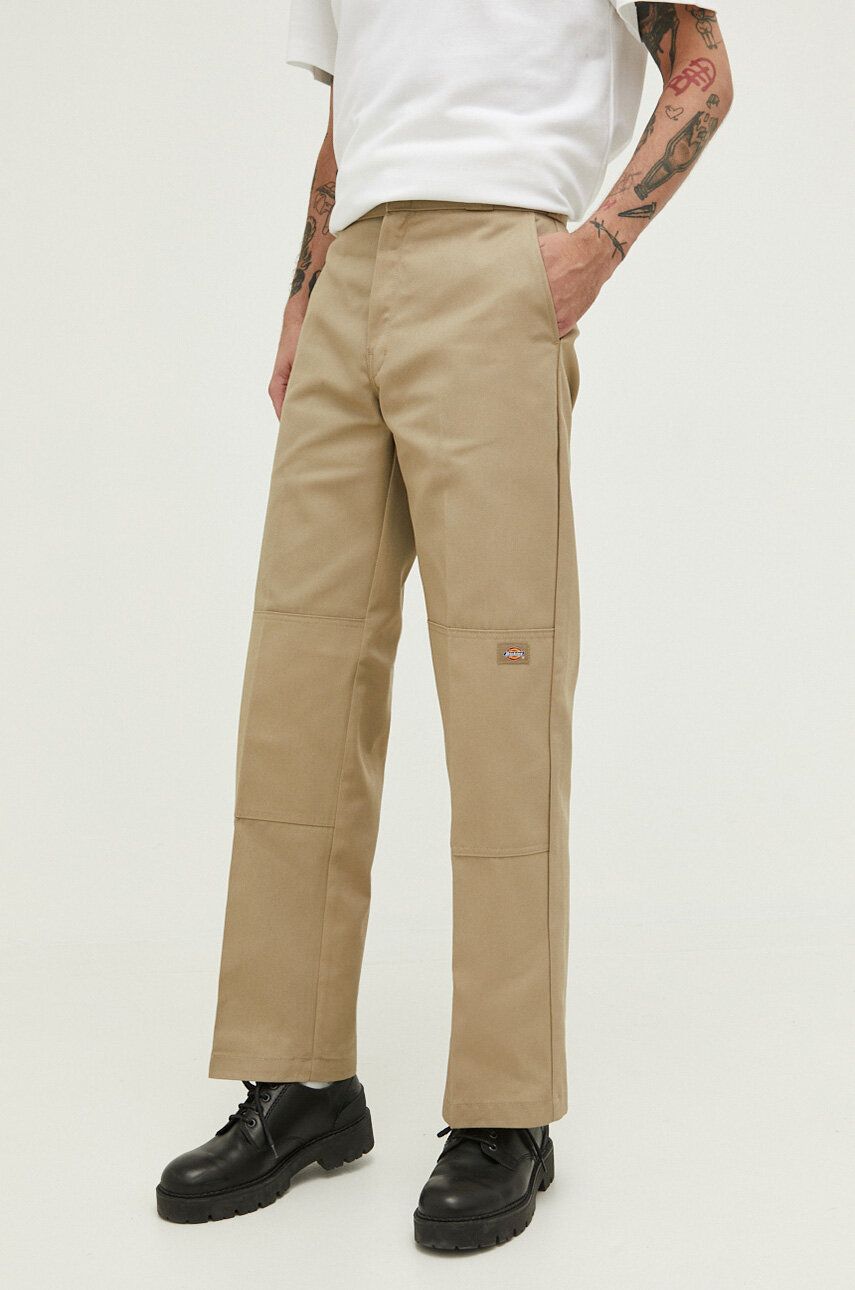 Dickies pantaloni bărbați, culoarea verde, drept DK0A4XK3KHK1-KHAKI Dickies pantaloni bărbați, culoarea verde, drept DK0A4XK3KHK1-KHAKI