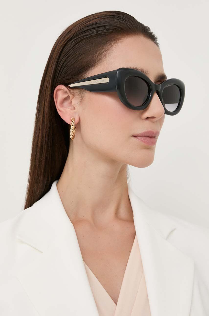 Alexander McQueen ochelari de soare AM0403S femei, culoarea negru Alexander McQueen ochelari de soare AM0403S femei, culoarea negru